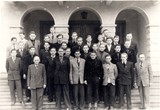 Beruf - Teves - Gesamte-Lehrlinge der Fa.TEVES (1954) mit Lehrmeister und Berufschul-Lehrer